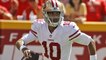Garoppolo avoids hit with tremendous side-arm pass to Kittle