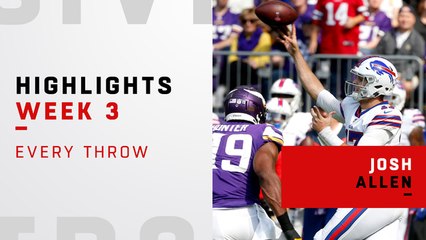 Every Josh Allen throw vs. Vikings | Week 3