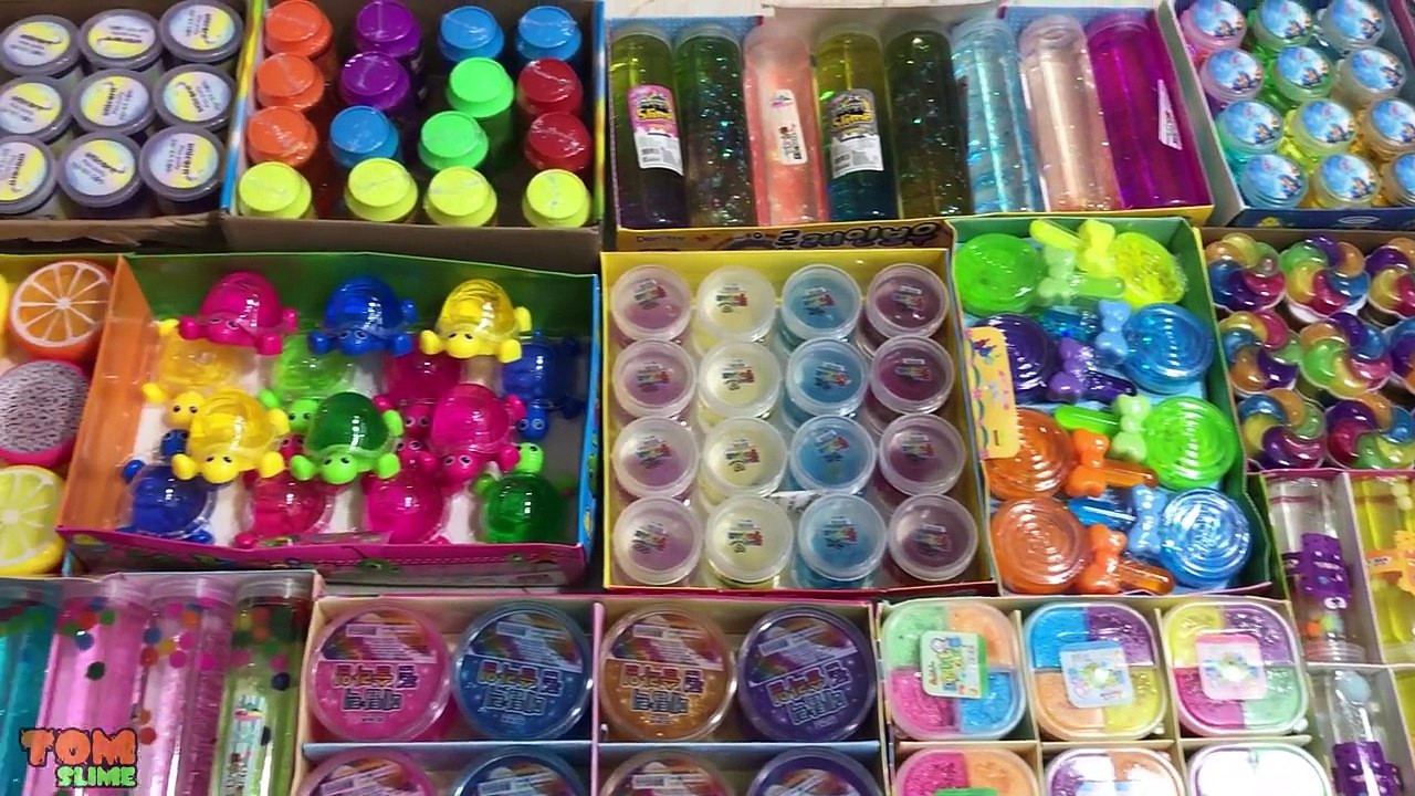 Mixing Store Bought Slime into Glossy Slime | Most Satisfying Slime Videos 2 ! Tom Slime