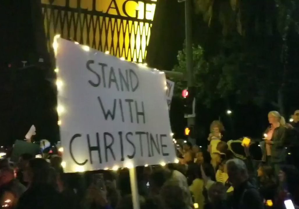 California Protesters Gather to Show Support for Christine Blasey Ford Amid Kavanaugh Row