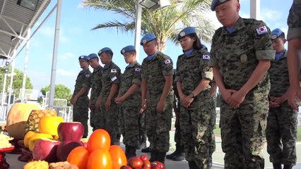 파병 국군 장병도 풍성한 한가위 / YTN