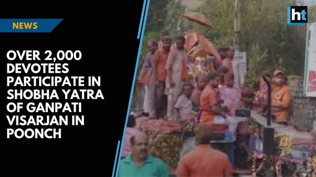 Over 2,000 devotees participate in shobha yatra of Ganpati Visarjan in J&K
