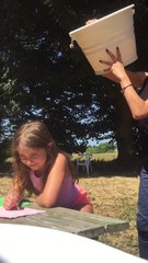 Bucket challenge - 9 years girls gets wet