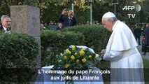 A Vilnius, le pape rend hommage aux victimes de l'Holocauste