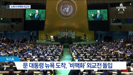 달라진 1년…문 대통령, 뉴욕서 비핵화 외교전