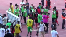 ردة فعل لاعبي الرجاء مع الجمهور بعد الفوز على كارا برازافيل الكونغولي والتأهل لنصف نهائي كأس الكاف