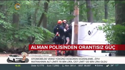 Almanya'da çevreci eylem polisin sert müdahalesi ile sona erdirildi
