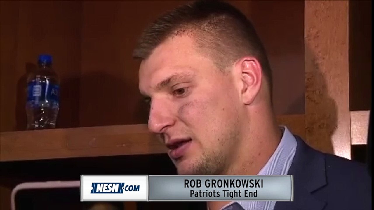 Rob Gronkowski Patriots vs. Lions Week 3 Postgame Locker Room