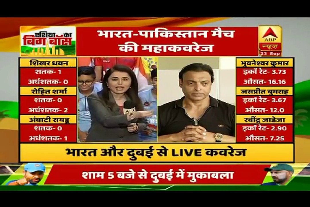 Shoaib Akhtar getting Butthurted on TV channel in India vs Pakistan Asia Cup  2018 Pre Match Show
