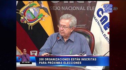 208 organizaciones están inscritas para próximas elecciones