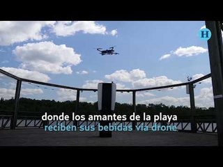 Drones para entregar bebidas en la playa