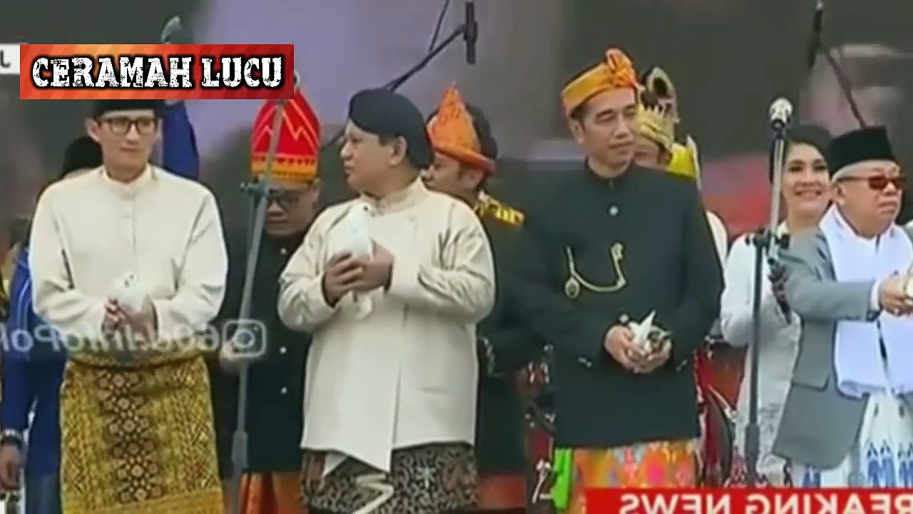 PERHATIKAN..! Burung siapa yg tidak terbang saat deklarasi kampanye damai , Jokowi atau Maruf amin