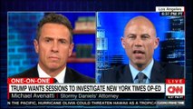 Stormy Daniels Attorney Michael Avenatti on Donald Trump wants Sessions to investigate New York Times OP-ED. #DonaldTrump #MichaelAvenatti #CNN #News #NewYorkTimes