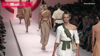 Leading the way! Gigi Hadid storms Fendi Fashion Show runway