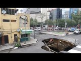 Socavón en la CDMX, consecuencia del drenaje profundo