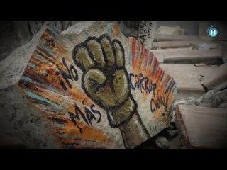 Caricaturistas pintan escombros del 19S