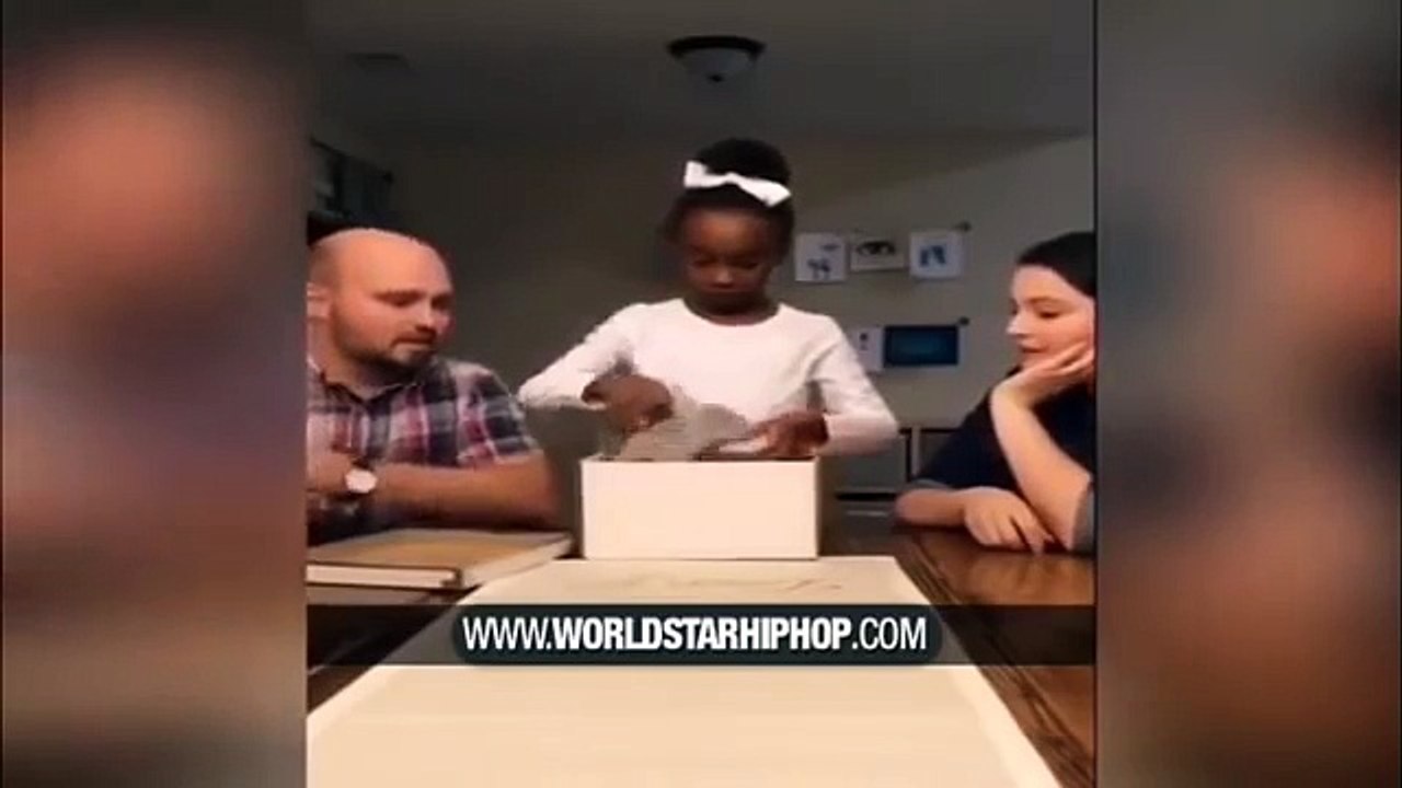 little girl finds out she is getting adopted Funny Video