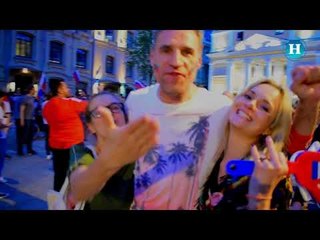 Así festejó Rusia su triunfo ante  España