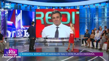 Lo spot de L'eredità e Flavio Insinna a La vita in diretta (24-9-18)