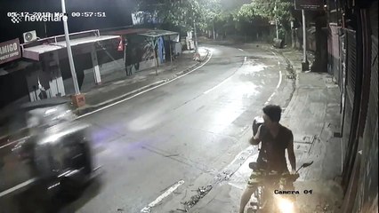 Painful crash as motorcyclist fails to fully turn