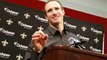 Drew Brees reacts to breaking Brett Favre's completion record