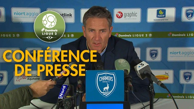 Conférence de presse Chamois Niortais - RC Lens (1-2) : Patrice LAIR (CNFC) - Philippe MONTANIER (RCL) - 2018/2019