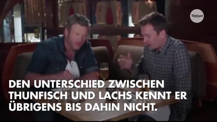 Blake Shelton isst zum ersten Mal Sushi - mit Jimmy Fallon