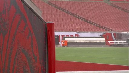 Rain pours down on Raymond James Stadium