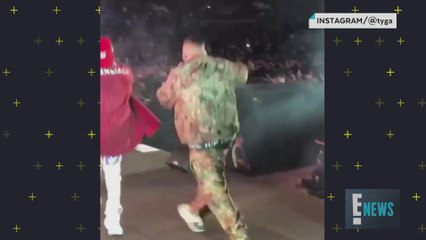 Kim Kardashian & Kris Jenner Run Into Tyga at a Beyonce Concert