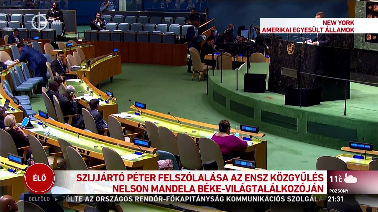 Szijjártó Péter felszólalása az ENSZ közgyűlésen