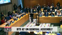 Korean boyband BTS become first K-pop group to speak at UN General Assembly