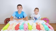 Don't Choose the Wrong Glove Slime Challenge ! - Comment faire du Slime avec des Gants