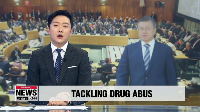 President Moon joins other world leaders to call for action against drug abuse