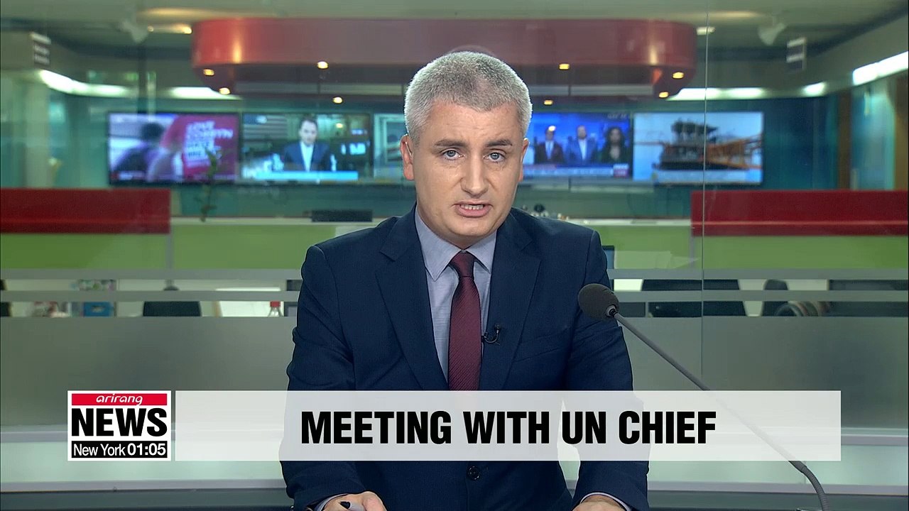 President Moon confirms Kim Jong-un's determination to denuclearize while meeting with UN chief