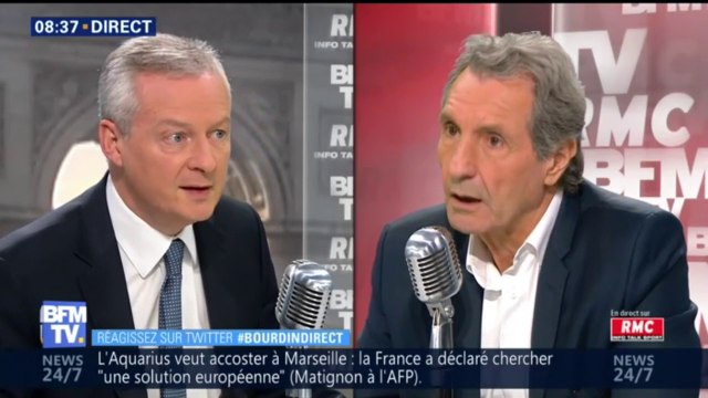 Ce seront le Président, le Premier ministre et le ministre de l'Intérieur qui décideront s'il faut accueillir l'Aquarius, estime Bruno Le Maire, ministre de l’Économie