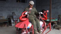 Fazendeiro chinês constrói um veículo em forma de caranguejo