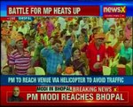 PM Narendra Modi reaches bhopal to address largest political workers rally