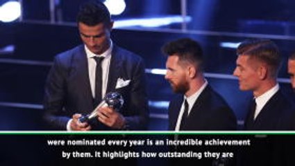 Download Video: Southgate hails Messi and Ronaldo's 'incredible achievement'