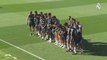 Homenaje a Modric, Ramos, Courtois, Varane y Marcelo en el entrenamiento del Real Madrid