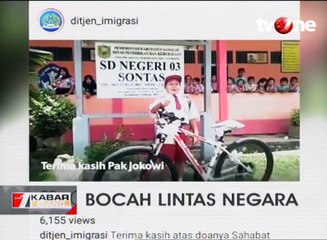 Bocah Ini Lintasi Perbatasan Tiap Hari Demi Sekolah