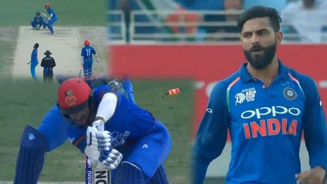 India Vs Afghanistan Asia Cup 2018: Ravindra Jadeja removes Rahmat Shah for 3| वनइंडिया हिंदी