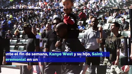 Kanye West lanza el primer lanzamiento en juego de béisbol en Chicago