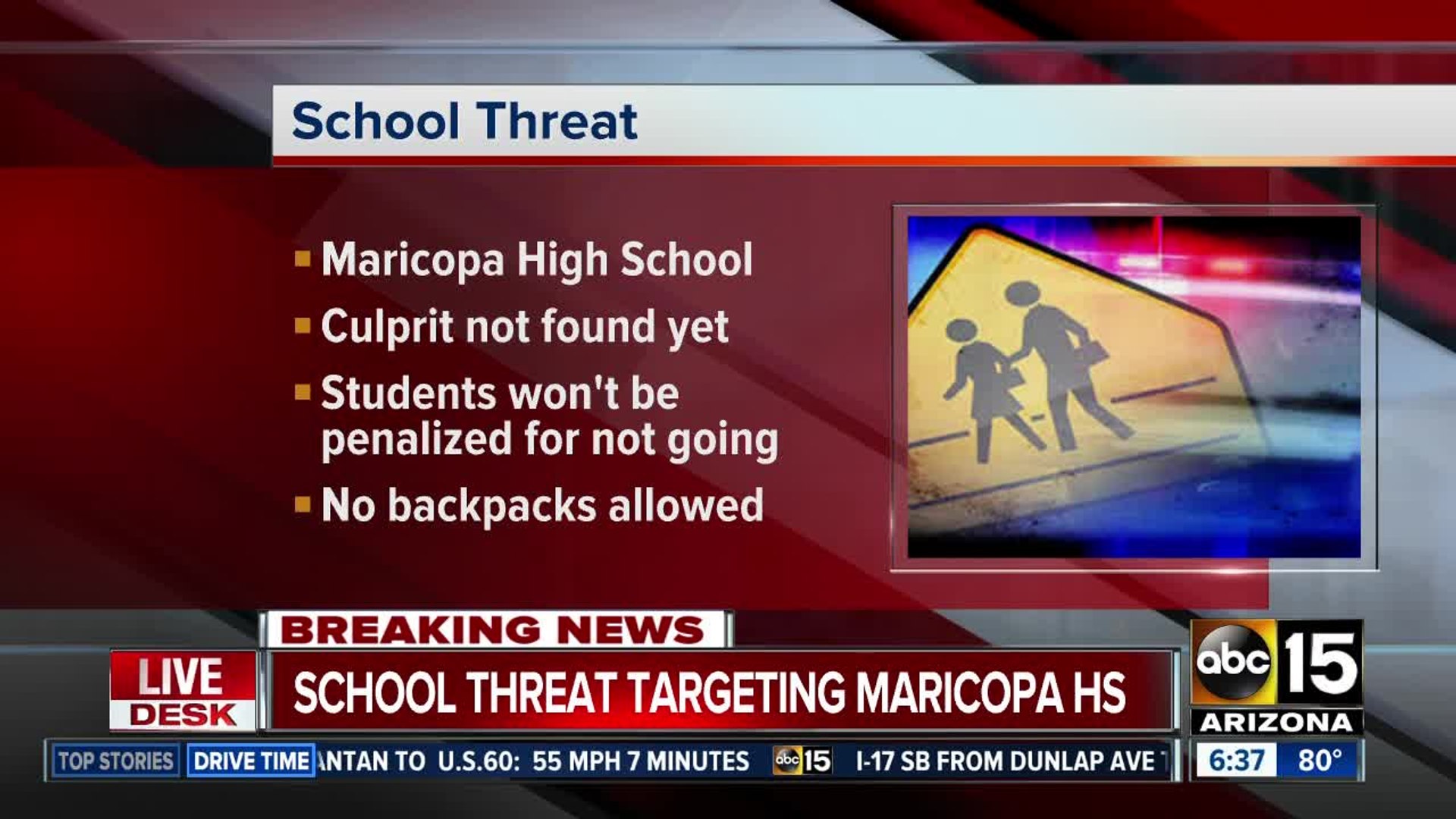 ⁣School threat targets Maricopa High School
