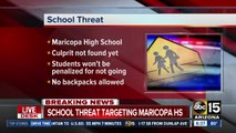 School threat targets Maricopa High School