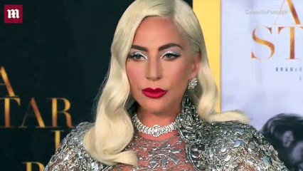 Lady Gaga twinkles in silver dress at 'A Star Is Born' premiere