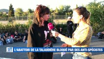 A la Une: Une nouvelle opération coup de poing de l’association 269 Libération Animale Ses militants bloquent depuis midi l’abattoir de la Talaudière!