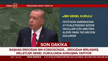 Başkan Erdoğan BM Genel Kurulu'nda