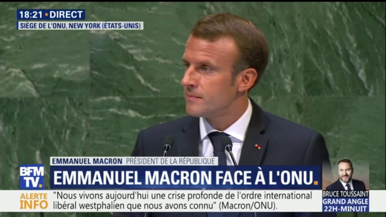 Discours de Macron devant l'ONU: "La voie de l'unilatéralisme, nous conduit au repli et au conflit"