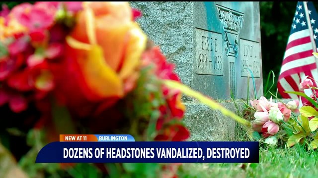 44 Headstones Spray Painted, Smashed at Cemetery