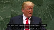 Donald Trump calls Kim Jong Un 'courageous' during UN speech